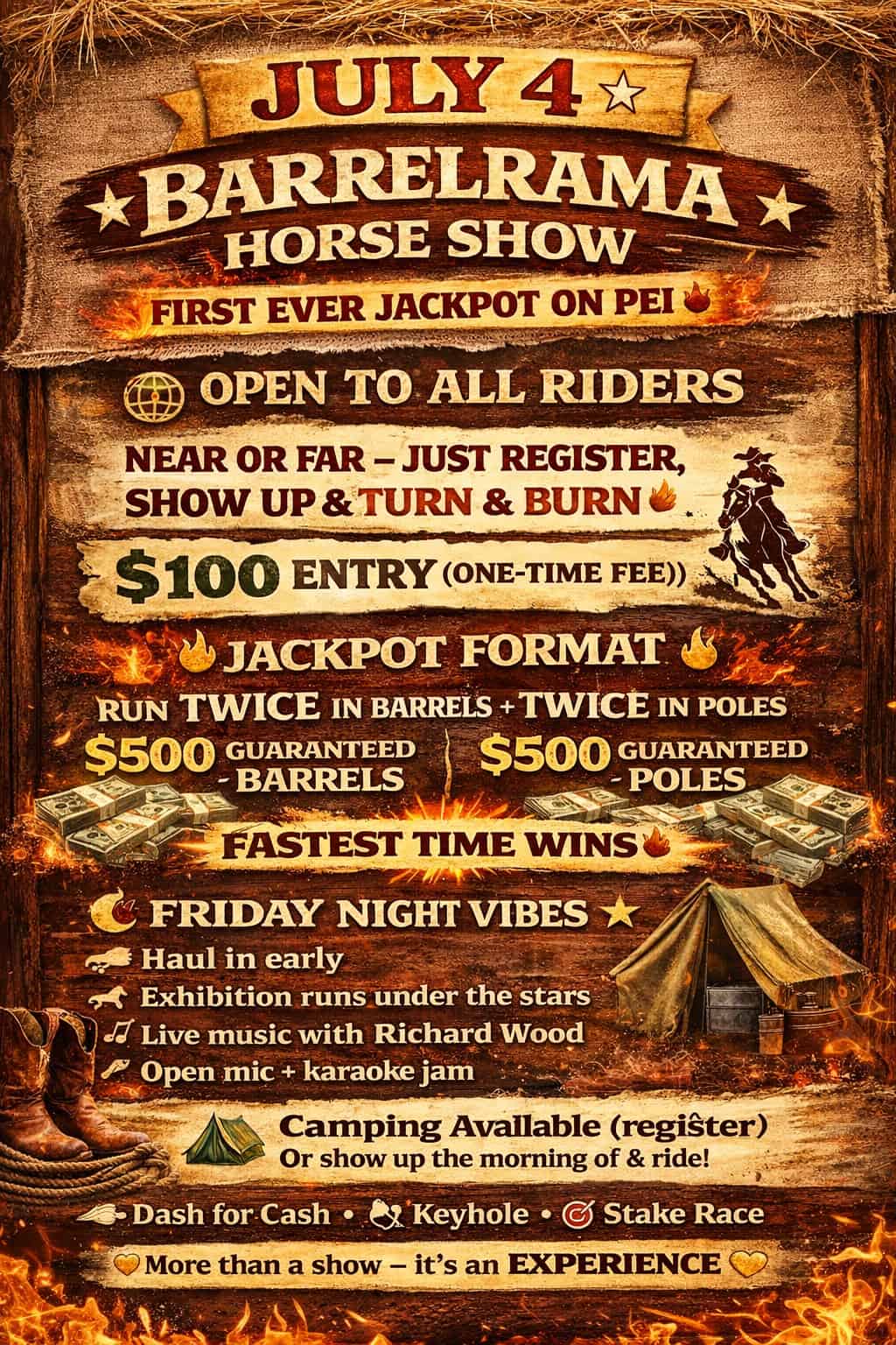 Red dirt barrel poster